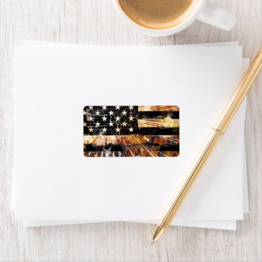 Étiquette Drapeau de construction industrielle (En situation)