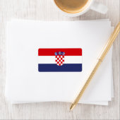 Étiquette Drapeau de Croatie (En situation)