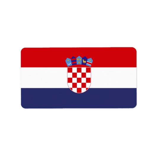 Étiquette Drapeau de Croatie (Devant)
