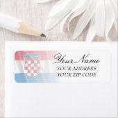 ÉTIQUETTE DRAPEAU DE CROATIE (En situation)