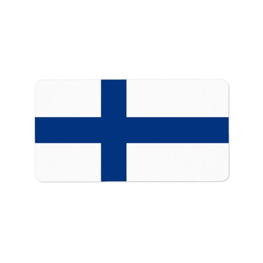 Étiquette Drapeau de Finlande (Devant)