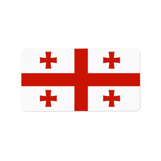 Étiquette Drapeau de Géorgie (Devant)