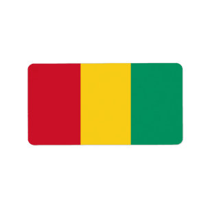 Étiquette Drapeau de Guinée