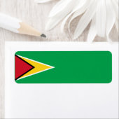 Étiquette Drapeau de Guyana (En situation)