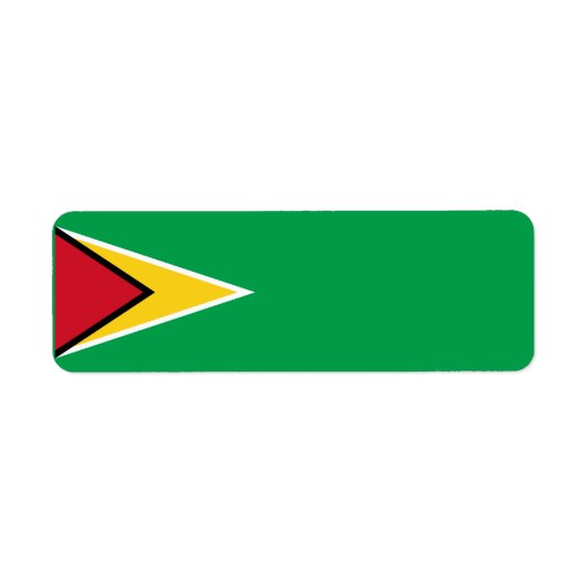 Étiquette Drapeau de Guyana (Devant)