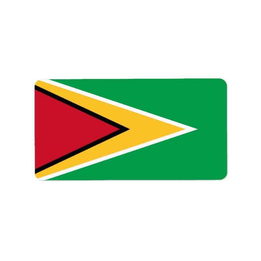 Étiquette Drapeau de Guyana (Devant)