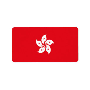 Étiquette Drapeau de Hong Kong