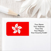 Étiquette Drapeau de Hong Kong (En situation)