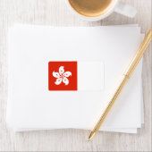 Étiquette Drapeau de Hong Kong (En situation)