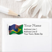 Étiquette Drapeau de la Brazilian (En situation)