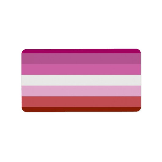 Étiquette Drapeau de la fierté lesbienne (Devant)