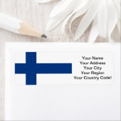 Étiquette Drapeau de la Finlande (En situation)