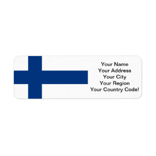 Étiquette Drapeau de la Finlande