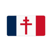 Étiquette Drapeau de la France libre (Devant)