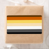 Étiquette Drapeau de la Fraternité des ours gays (En situation)