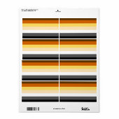 Étiquette Drapeau de la Fraternité des ours gays (Feuille entière)