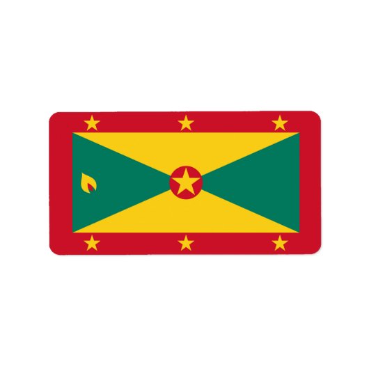 Étiquette Drapeau de la Grenade (Devant)