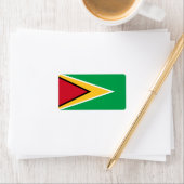 Étiquette Drapeau de la Guyane (En situation)