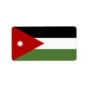 Étiquette Drapeau de la Jordanie