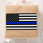 Étiquette Drapeau de la police Thin Blue Line (En situation)