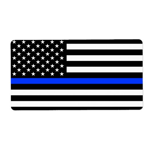 Étiquette Drapeau de la police Thin Blue Line (Devant)
