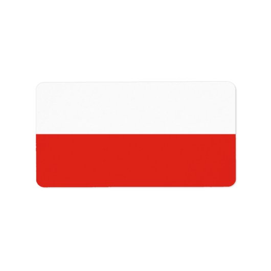 Étiquette Drapeau de la Pologne (Devant)