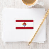 Étiquette Drapeau de la Polynésie française (En situation)