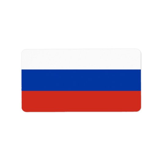 Étiquette Drapeau de la Russie (Devant)