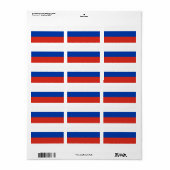 Étiquette Drapeau de la Russie (Feuille entière)