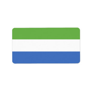 Étiquette drapeau de la Sierra Leone