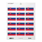 Étiquette Drapeau de la Slovaquie (Feuille entière)