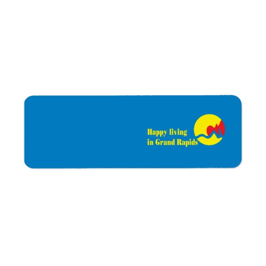 Étiquette Drapeau de la ville de Grand Rapids (Devant)