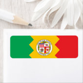 Étiquette Drapeau de la ville de Los Angeles (En situation)