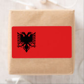 Étiquette Drapeau de l'Albanie (En situation)