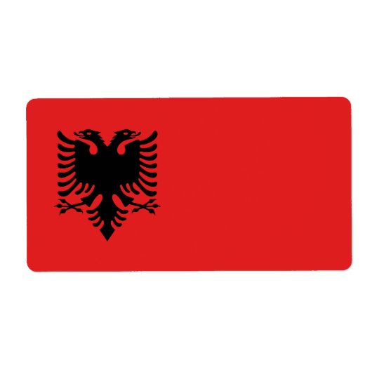 Étiquette Drapeau de l'Albanie (Devant)