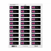 Étiquette Drapeau de l'Angleterre (Feuille entière)