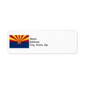Étiquette Drapeau de l'État de l'Arizona Adresse (Devant)