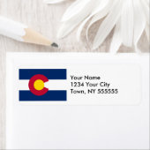 Étiquette Drapeau de l'État du Colorado (En situation)
