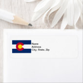Étiquette Drapeau de l'État du Colorado (En situation)