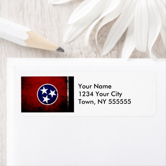 Étiquette Drapeau de l'État du Noir (En situation)