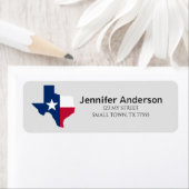 Étiquette Drapeau de l'État du Texas Rouge Blanc Bleu Label (En situation)