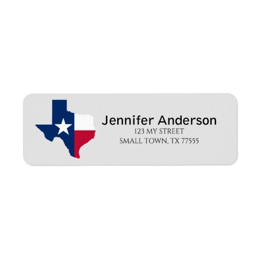 Étiquette Drapeau de l'État du Texas Rouge Blanc Bleu Label (Devant)