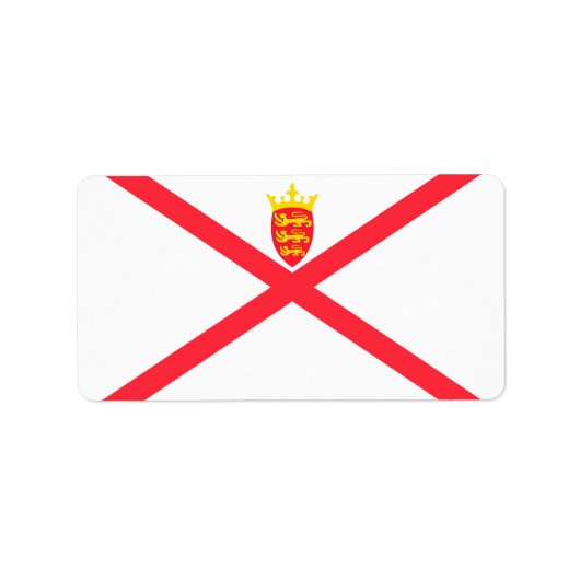 Étiquette Drapeau de l'île de Jersey (Devant)