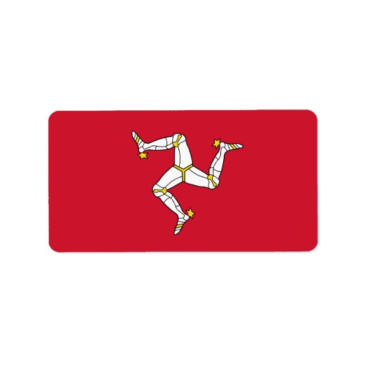 Étiquette Drapeau de l'île de Man (Devant)