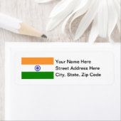 Étiquette Drapeau de l'Inde (En situation)