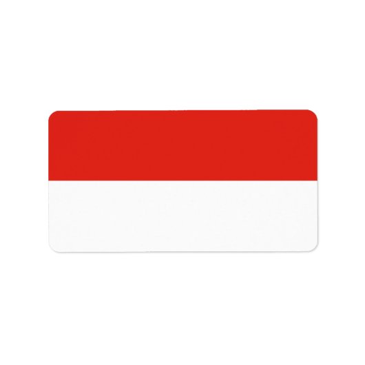 Étiquette Drapeau de l'Indonésie (Devant)