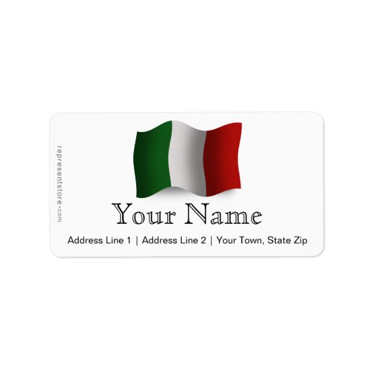 Étiquette Drapeau de l'Italie (Devant)