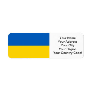 Étiquette Drapeau de l'Ukraine