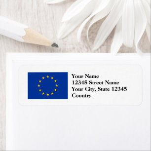 Étiquette Drapeau de l'Union européenne Retourner les étique