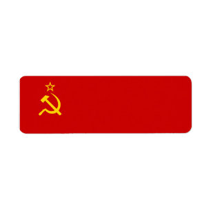 Étiquette drapeau de l'URSS